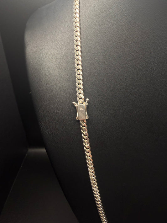 925 Sterling Silver Cuban Link Chain 6mm 24” - 55.1g