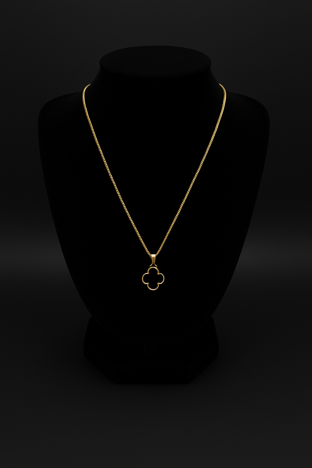 Black Clover 10K Gold Necklace – 16mm