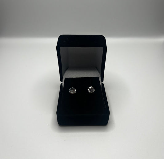 Gold Diamond Stud Earrings