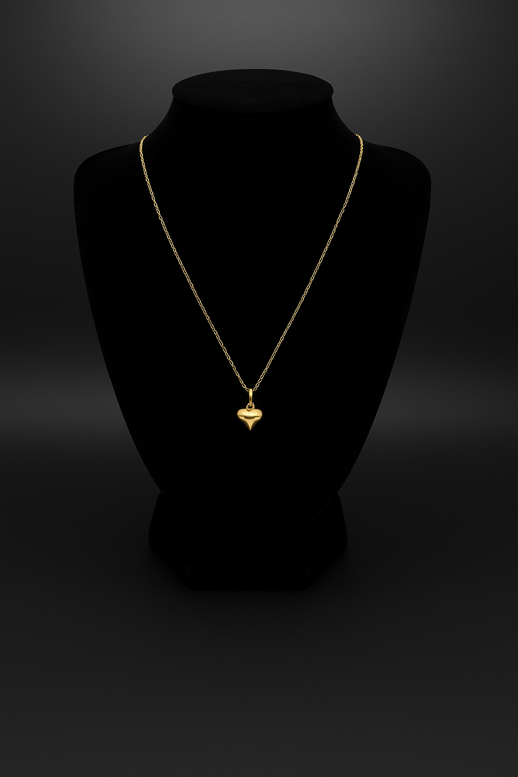 Gold Heart Pendant Necklace