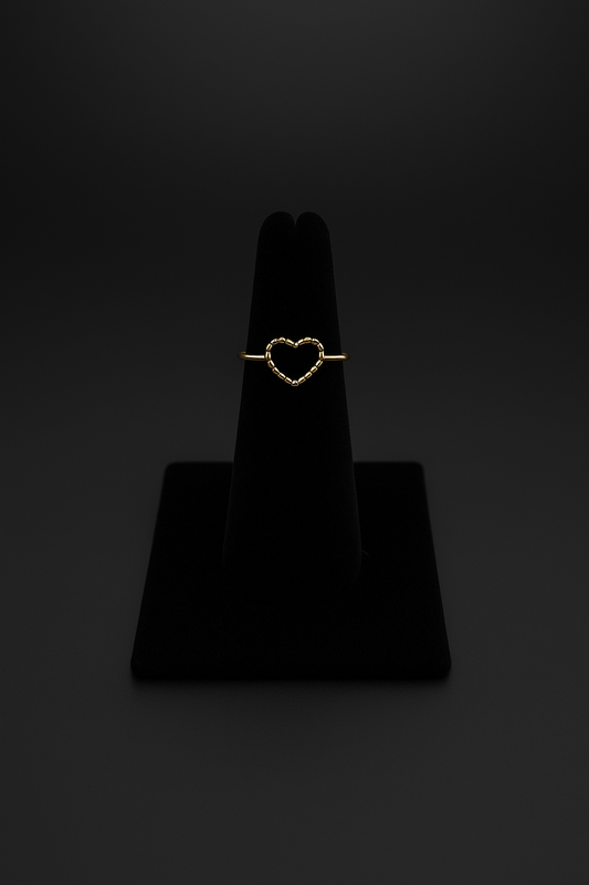 Gold Heart Ring – Minimalist Design