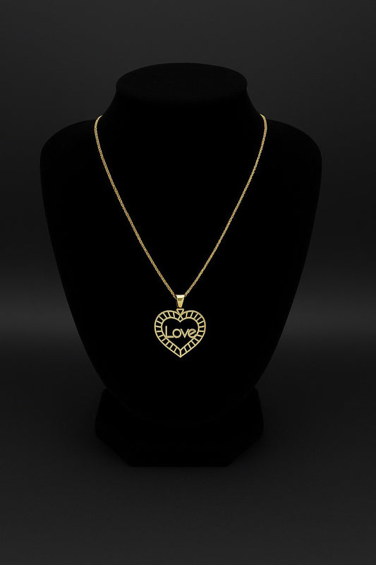 Collar Corazón “Love” en Oro 10K