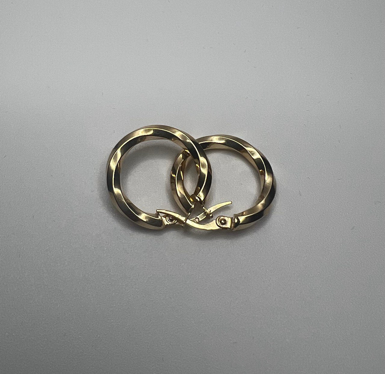 Yellow Gold Twisted Hoop Earrings