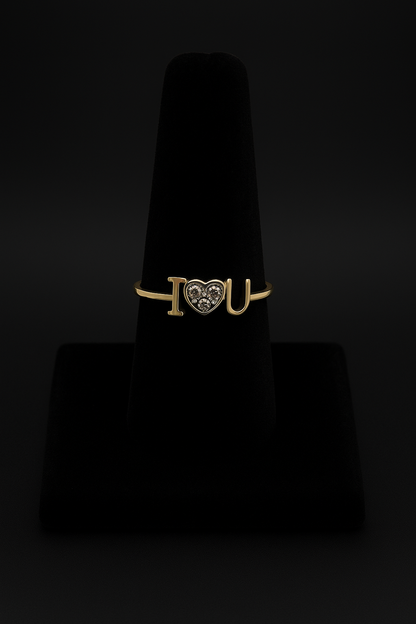 I Love U Love Ring
