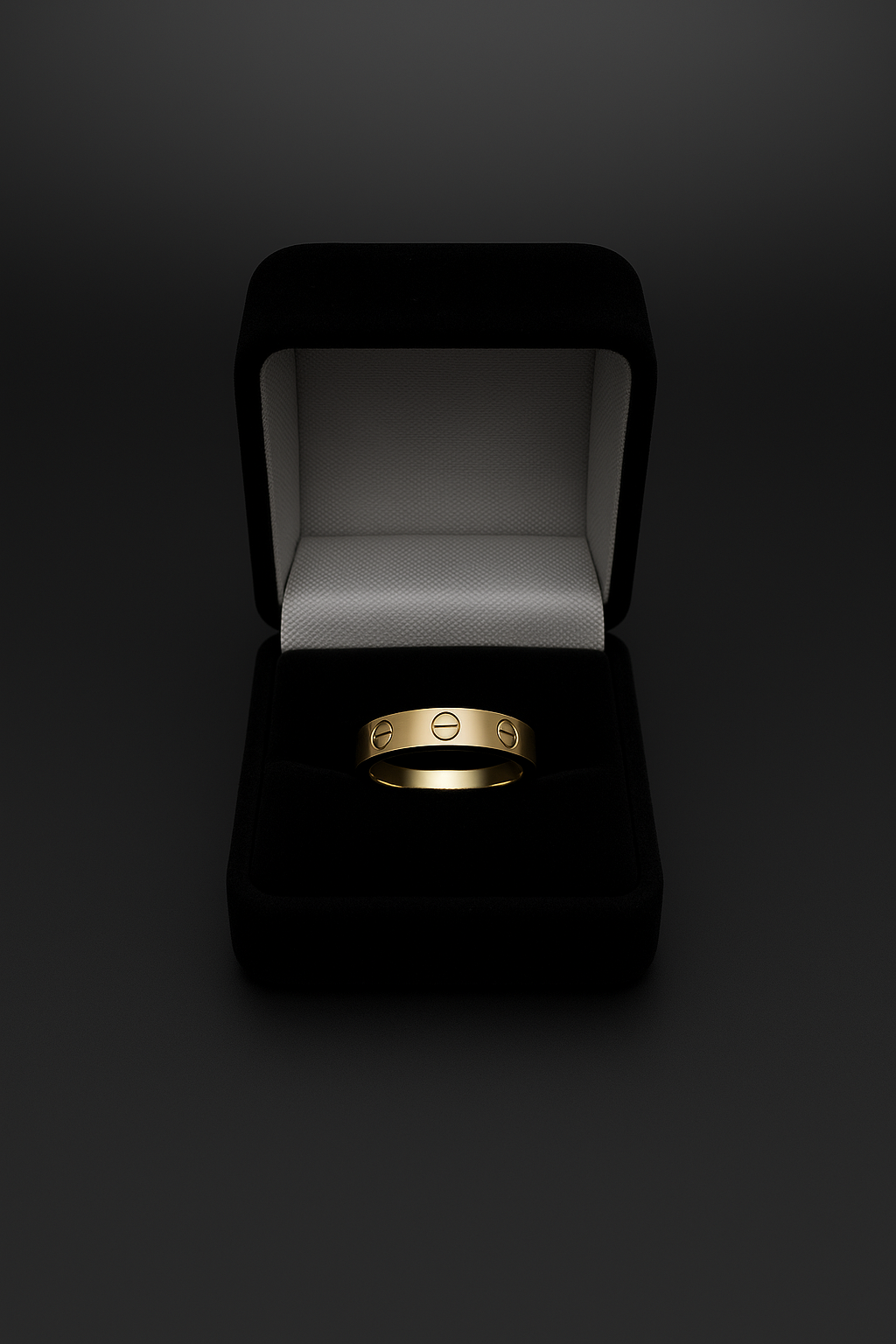 Solid Gold Love-Inspired Band Ring