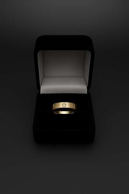 Solid Gold Love-Inspired Band Ring