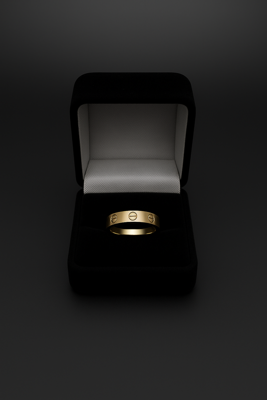 Solid Gold Love-Inspired Band Ring
