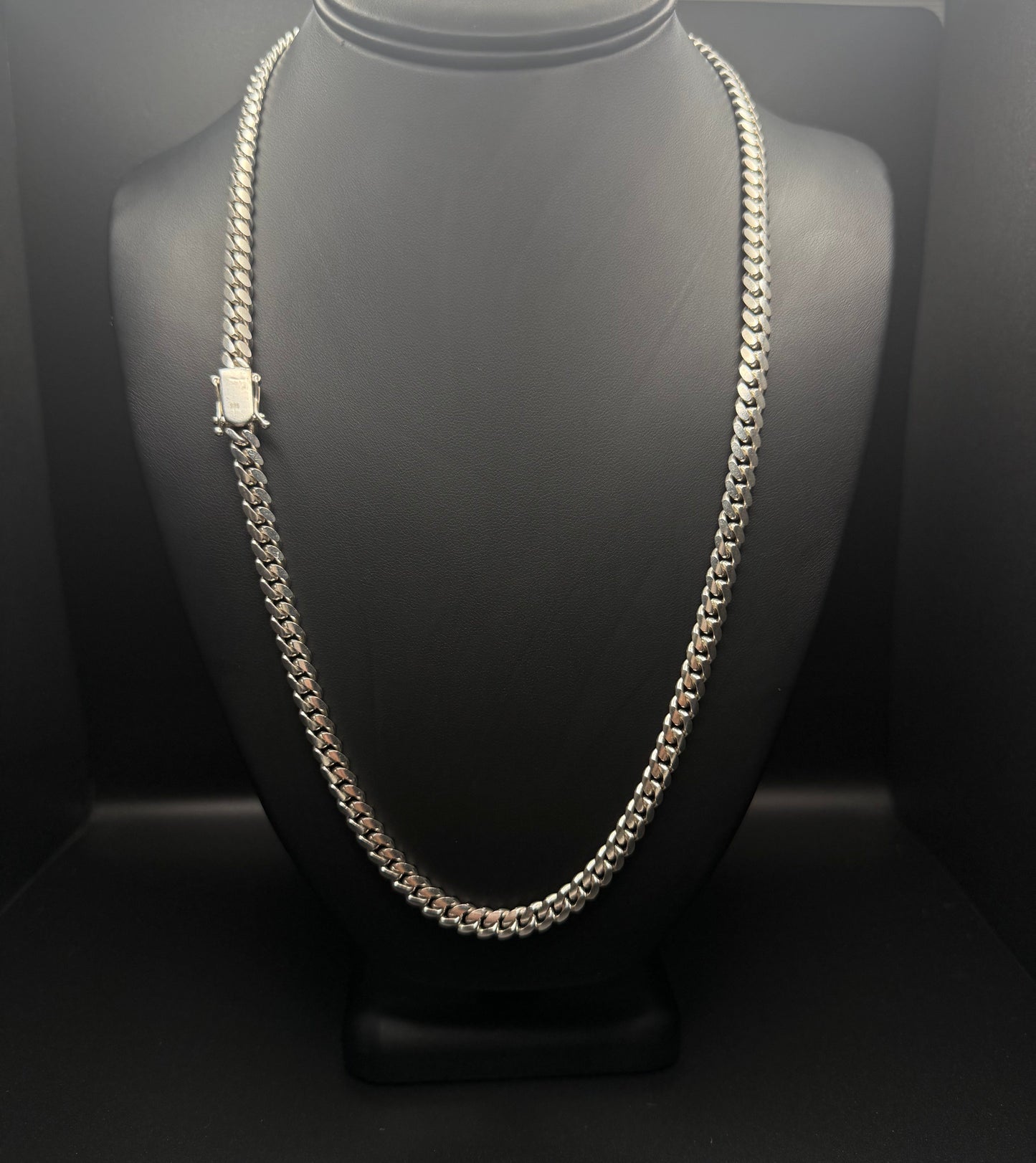 925 Sterling Silver Cuban Link Chain 6mm 24” - 55.1g