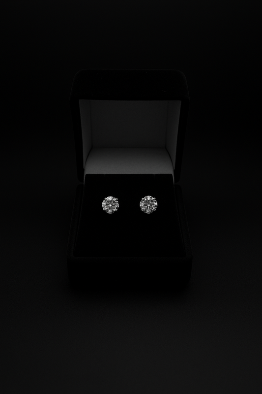 Gold Diamond Stud Earrings