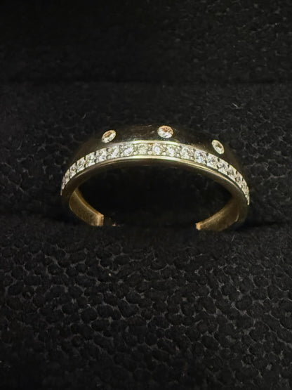 10K Gold Ring with CZ Accents