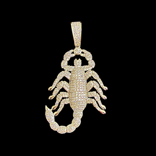 Iced Scorpion Pendant – Silver CZ Pendant