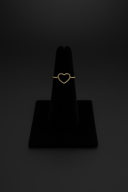 Gold Heart Ring – Minimalist Design