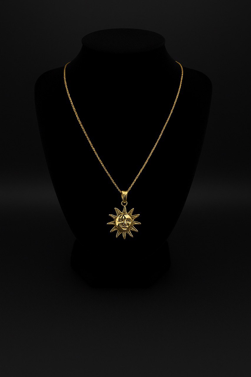 Gold Radiant Sun Necklace