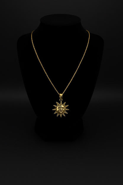 Gold Radiant Sun Necklace