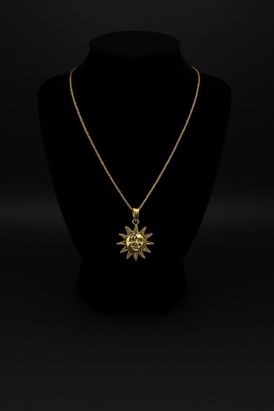 Gold Radiant Sun Necklace
