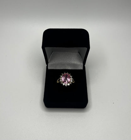 Gold Ring with Pink Stone