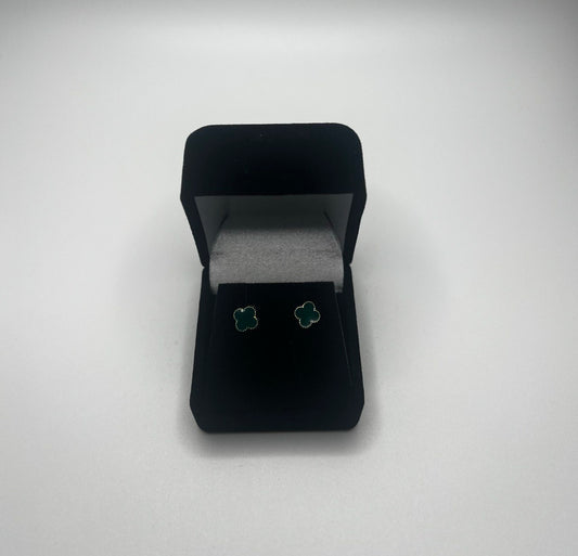 Clover Stud Earrings – Green