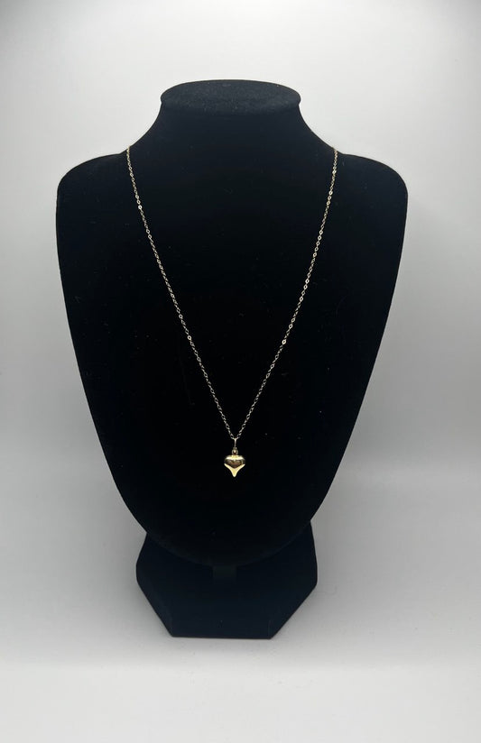 Gold Heart Pendant Necklace