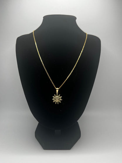 Gold Radiant Sun Necklace