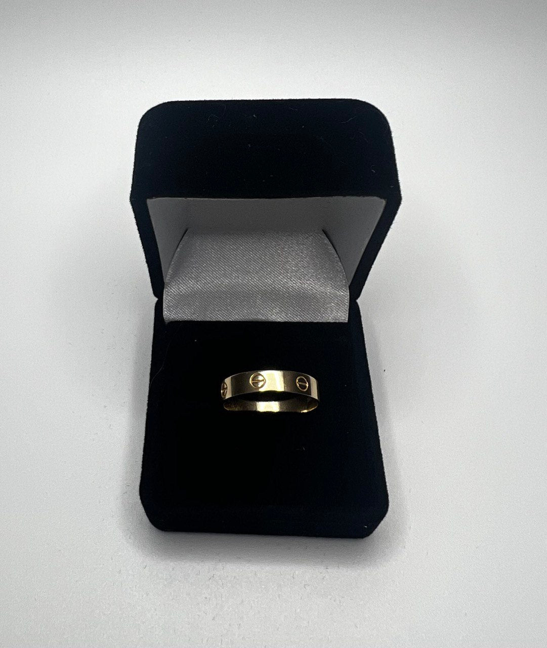 Solid Gold Love-Inspired Band Ring