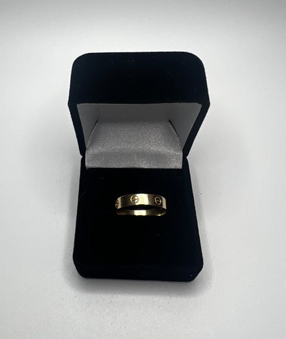 Solid Gold Love-Inspired Band Ring
