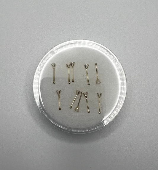 14K Gold Nose Stud