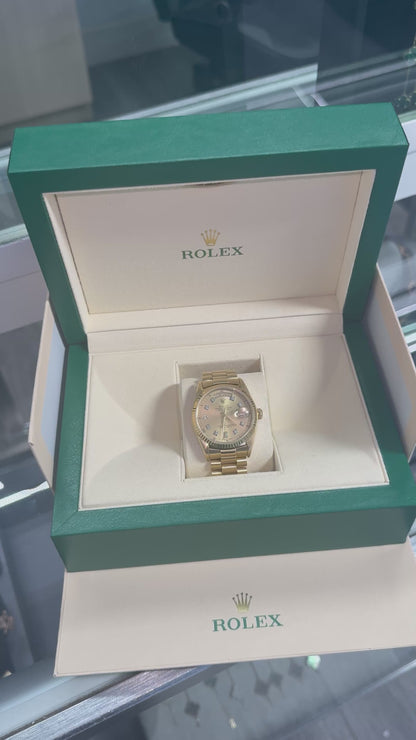 Rolex Day-Date 18K Gold with Diamond Dial – Full Set